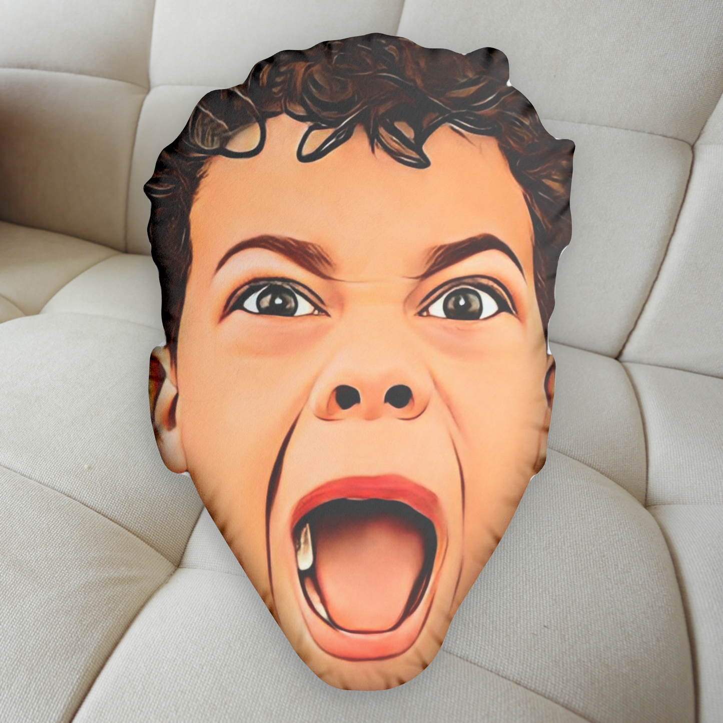 Khamrin Screaming Shaped Face Pillow